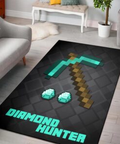 Minecraft Diamond Hunter Rug