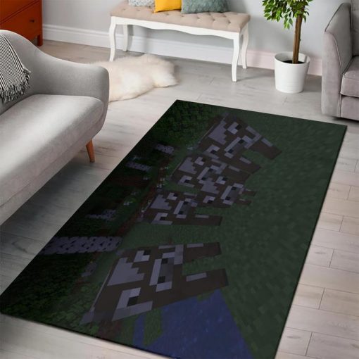Minecraft Cows Herd Rug - Custom Size And Printing