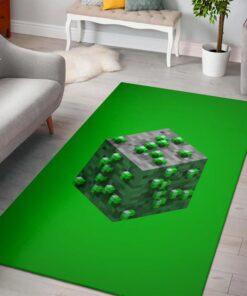Minecraft Emerald Ore Rug