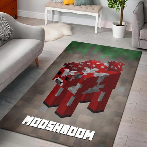 Minecraft Mooshroom Rug - Custom Size And Printing