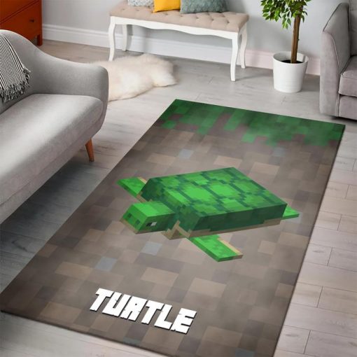 Minecraft Turtle Rug - Custom Size And Printing