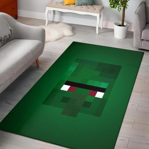 Minecraft Zombie Villager Rug - Custom Size And Printing