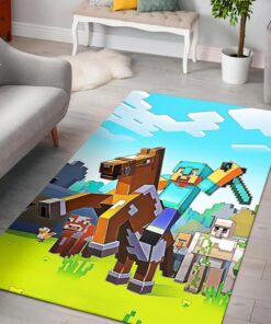 Minecraft Bedroom Rug - Custom Size And Printing