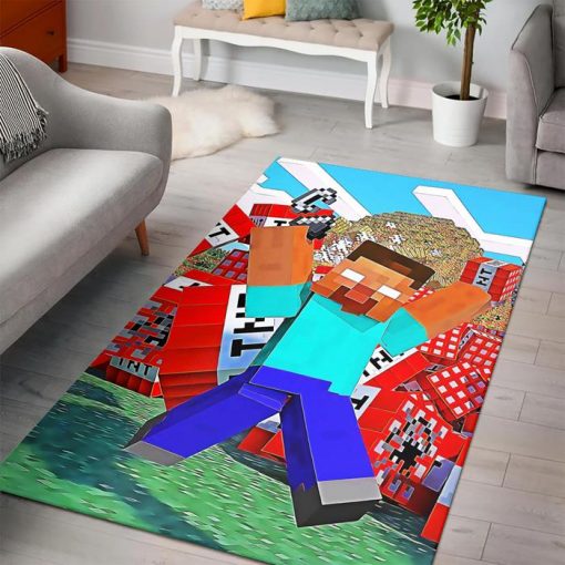 Minecraft Bedroom Rug – Custom Size And Printing