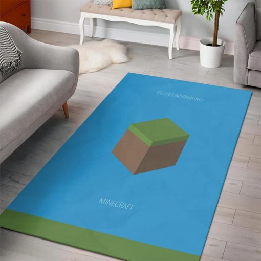 Minecraft Video Games Rug - Custom Size And Printing