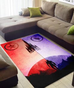 Red and Blue Mass Effect of Zelda Rug