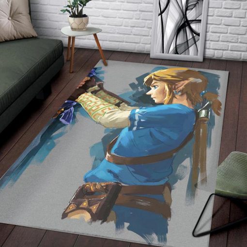 Legend Zelda Breath Wild Rug - Custom Size And Printing