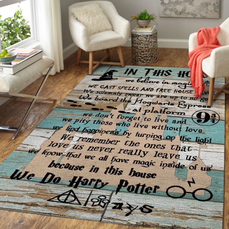 Harry Potter Quotes Area Rug – Custom Size And Printing