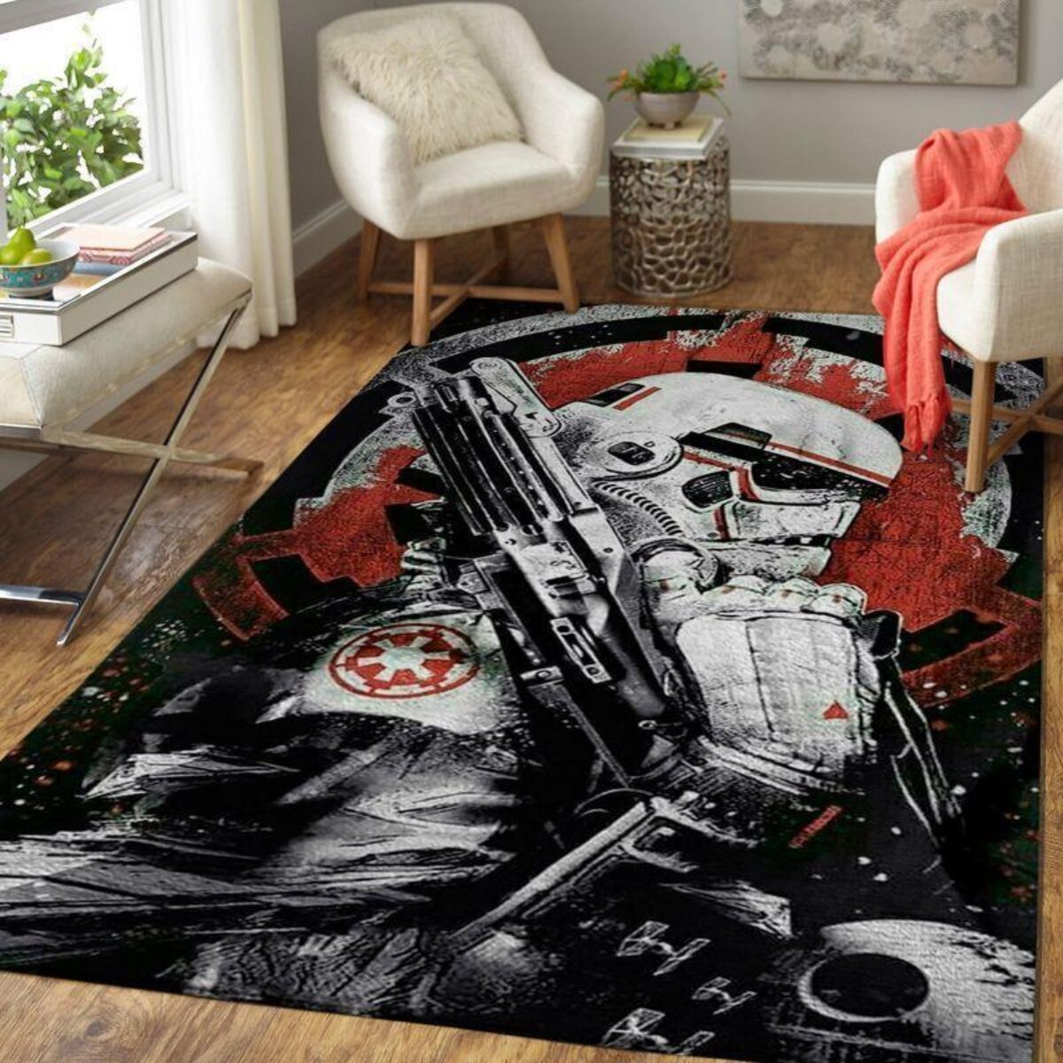 Storm Trooper Star Wars Rug - Custom Size And Printing