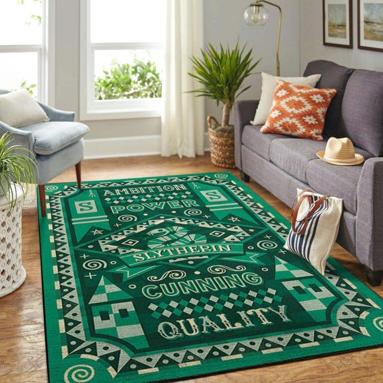 Harry Potter Slytherin Pattern Rug – Custom Size And Printing