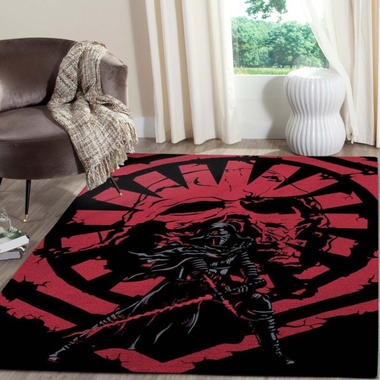 Kylo Ren Lightsaber Of Star Wars Bedroom Rug – Custom Size And Printing