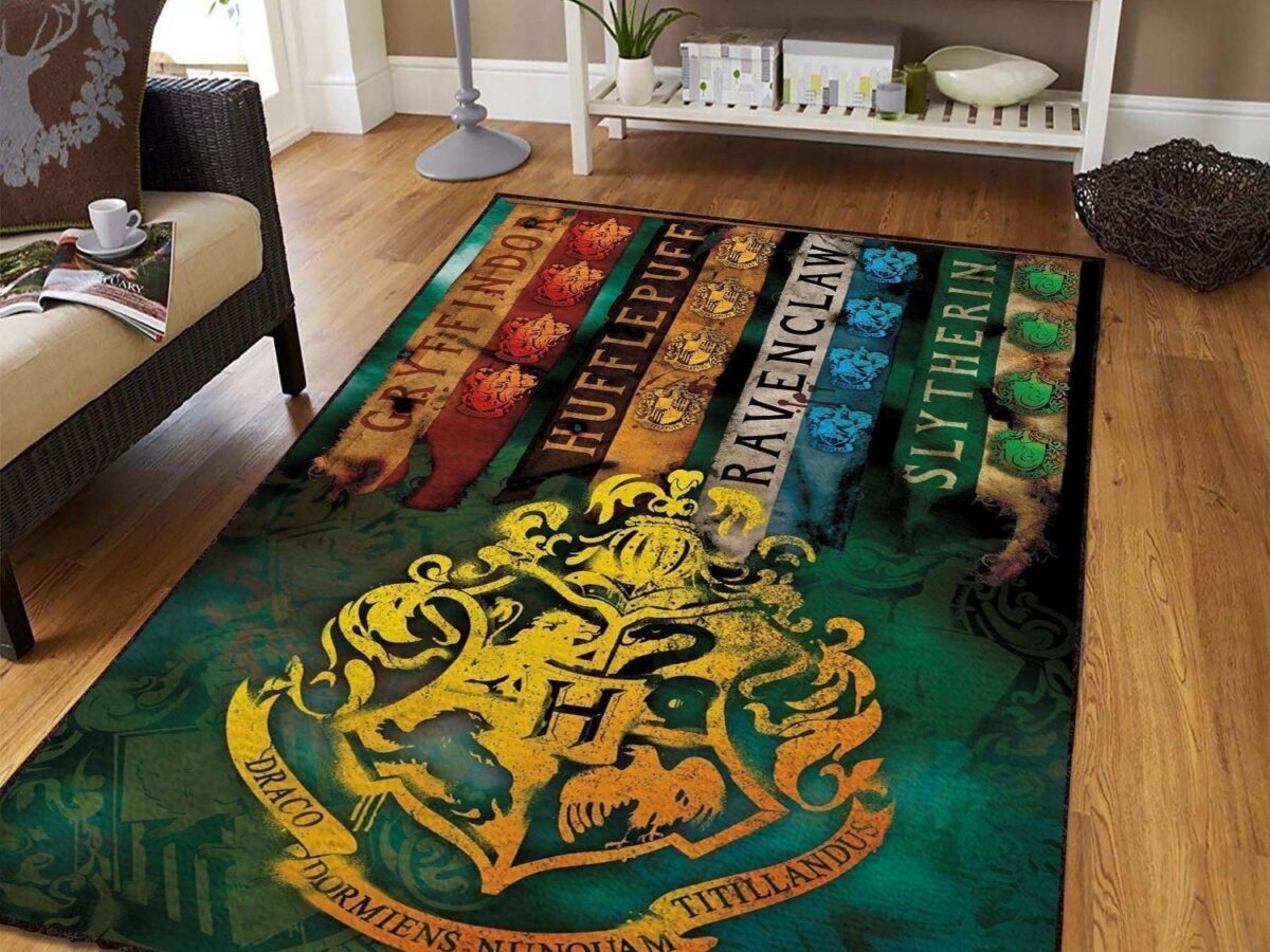 Harry Potter Hogwarts House Rug - Custom Size And Printing