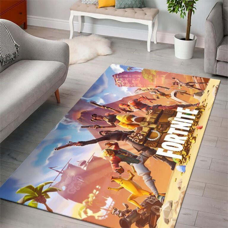 Fortnite Logo Rug – Custom Size And Printing - Peto Rugs