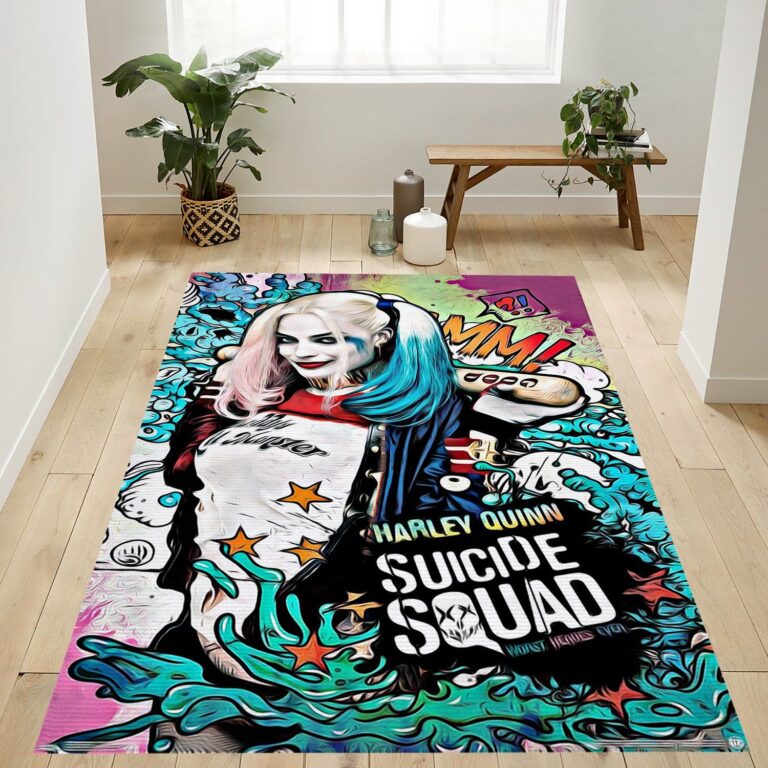 Suicide Squad Harley Quinn Rug – Custom Size And Printing