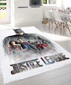 Justice League Characters In Mist Rug