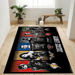 Heroes And Logo Justice League RugHeroes And Logo Justice League Rug
