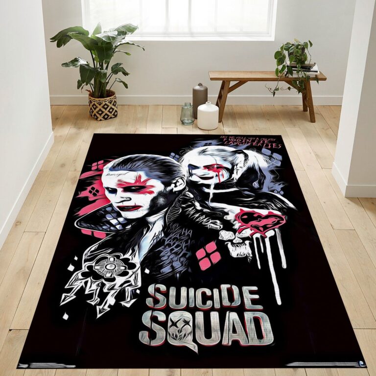 Joker And Harley Quinn Rug – Custom Size And Printing