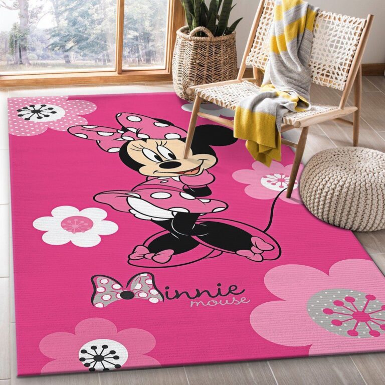 Minnie Mouse Pink Rug – Custom Size And Printing