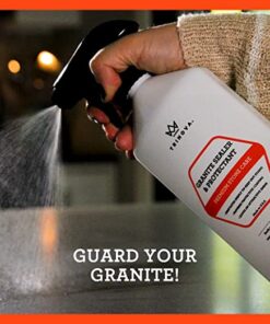 Trinova Granite Sealer - Protector - Best Stone Polish, Protectant - Care Product - Easy Maintenance For Clean Countertop Surface, Marble, Tile - No Streaks, Stains, Haze, Or Spots