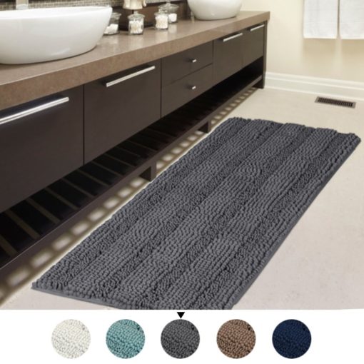 Striped Luxury Chenille Rug - Custom Size And Printing