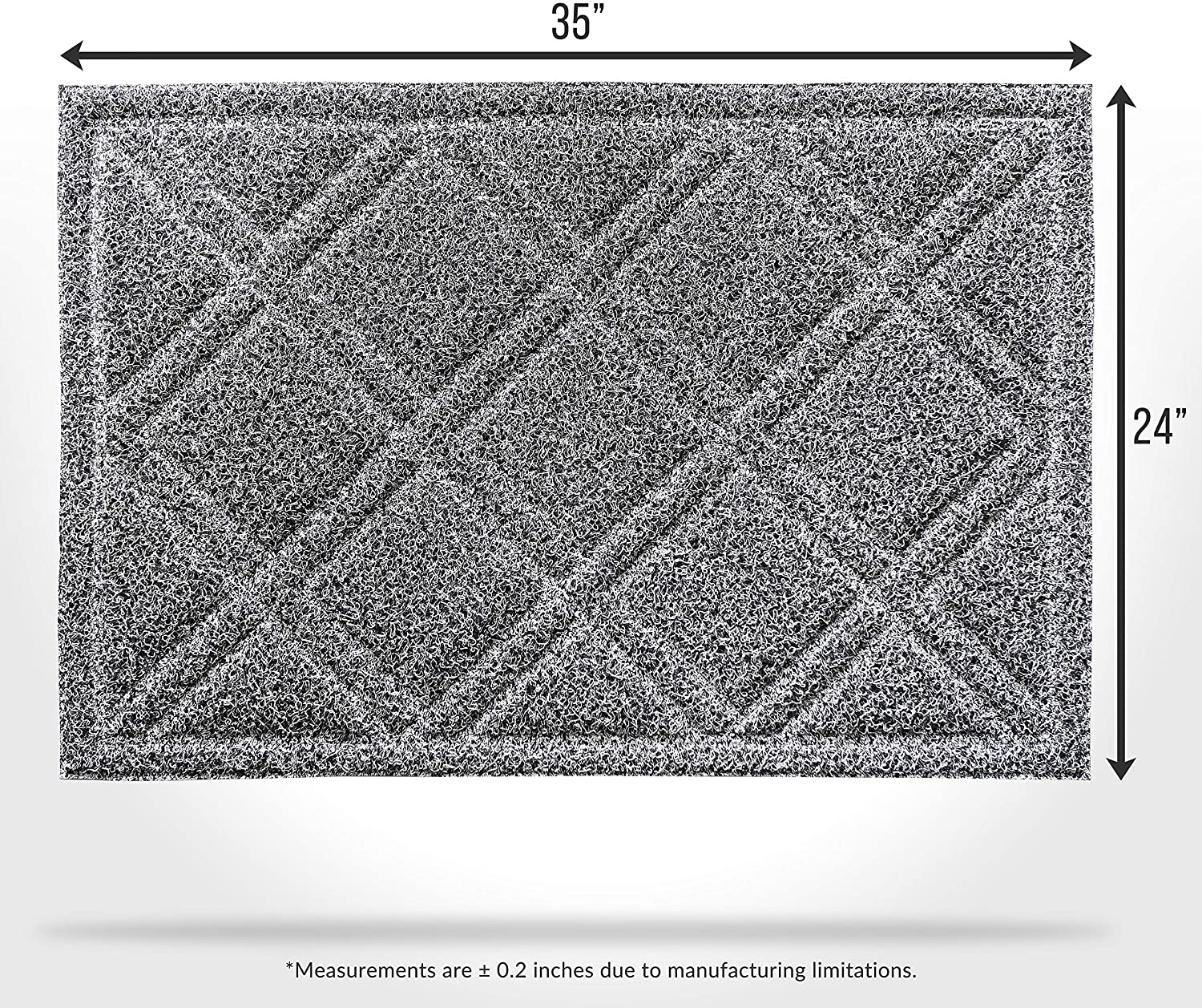 Brighaus Large Outdoor Indoor Door Mat - Non-Slip Heavy Duty Front Welcome  Doormat Rug - Outside Patio