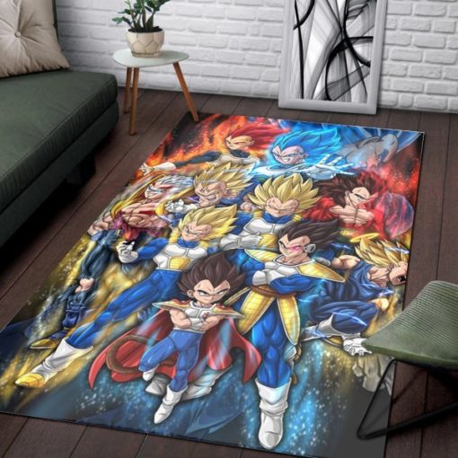 The Evolution Of Vegeta Ii Dragon Ball - Rug - Custom Size And Printing