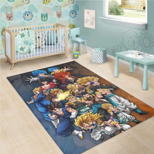 The Power Son Goku And Cadic Vegeta Rug - Custom Size And Printing