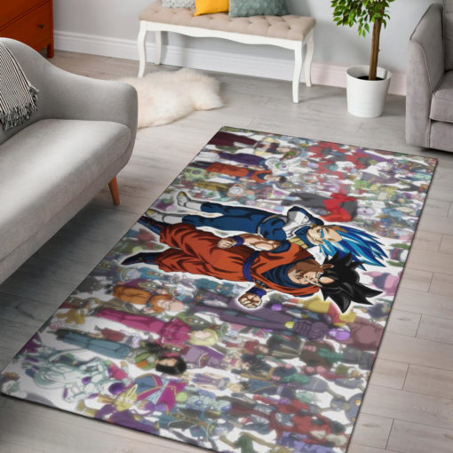 Goku Vegeta All Characters Background Rug - Custom Size And Printing