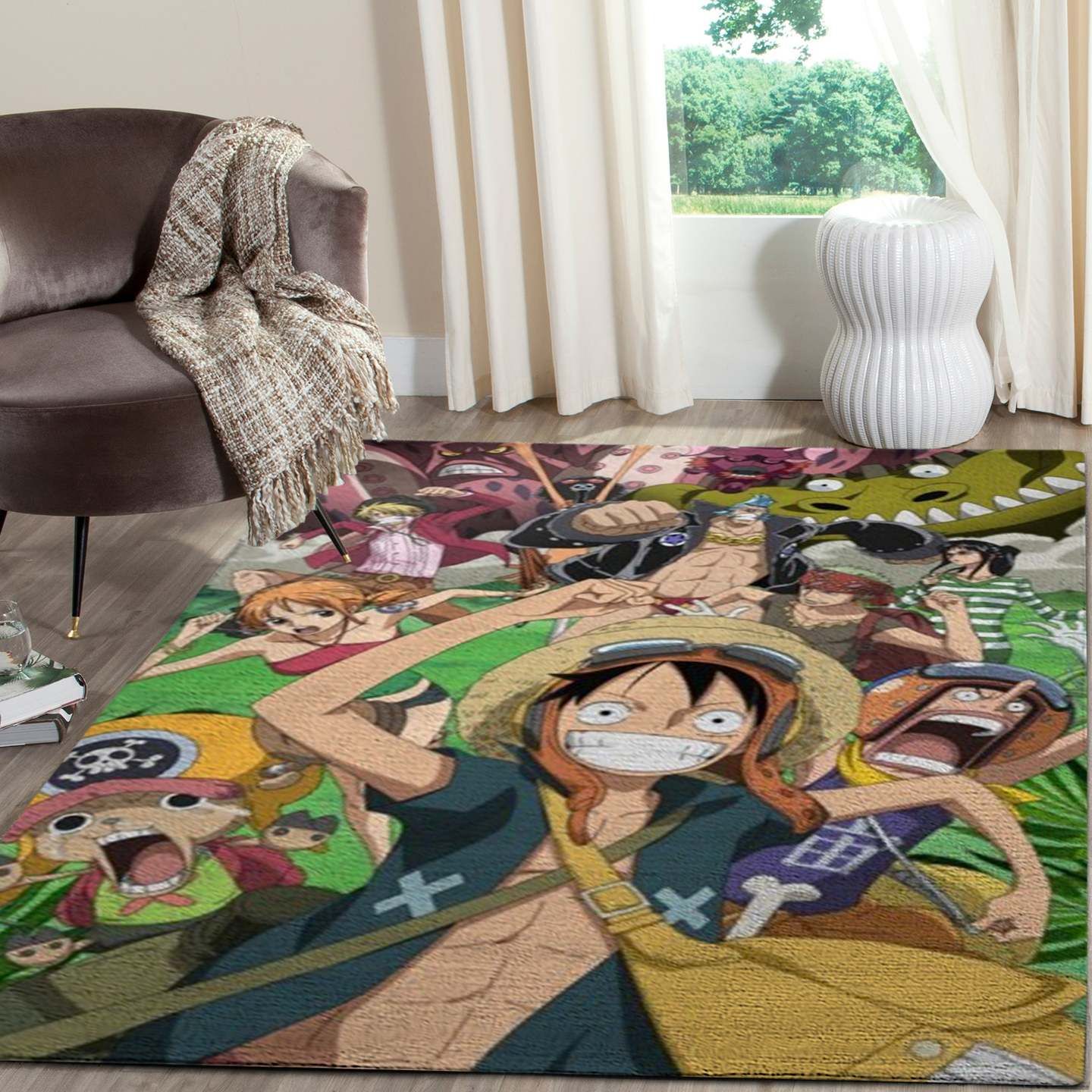Custom One Piece Area Rug, Personalized Manga Anime Carpet Rug