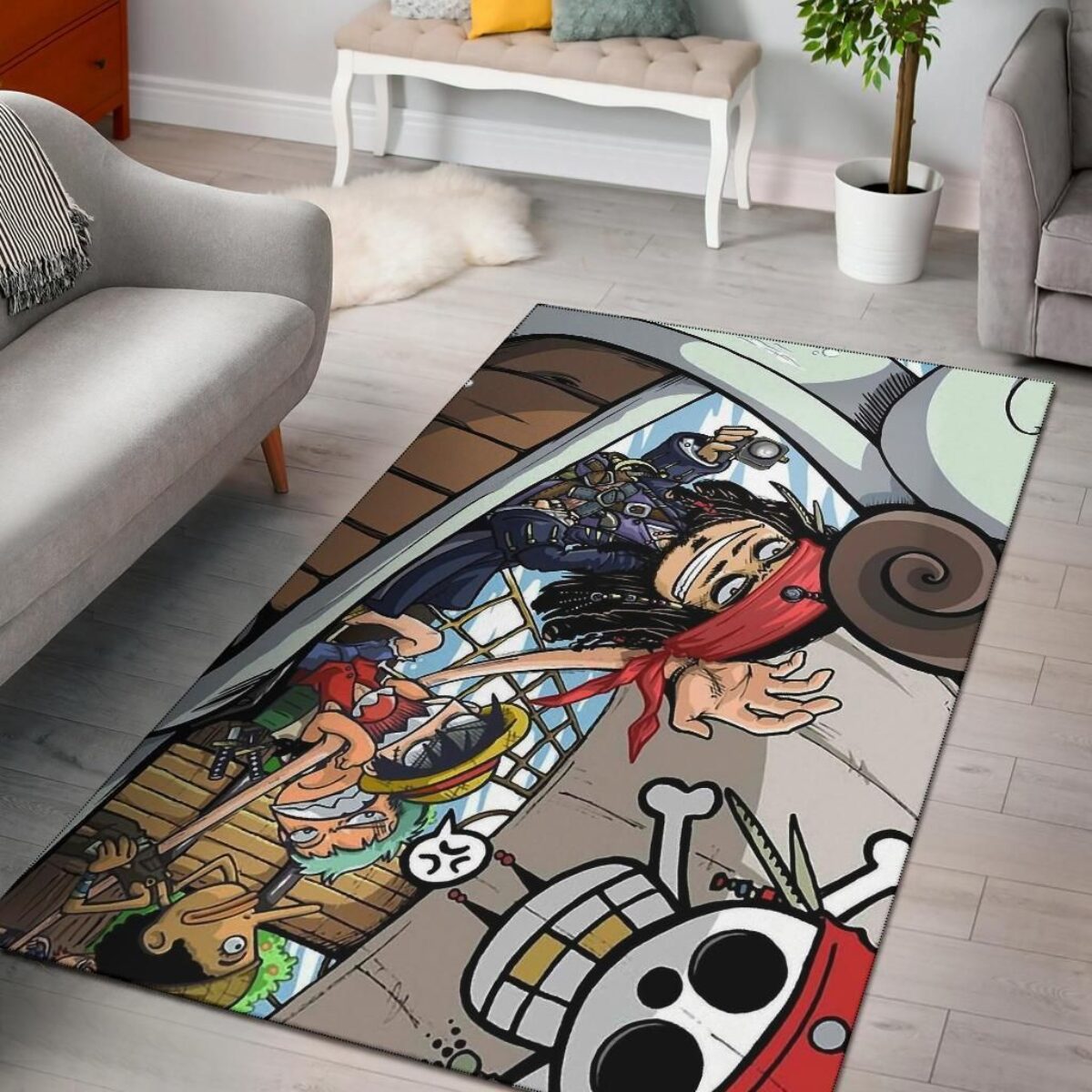 Custom One Piece Area Rug, Personalized Manga Anime Carpet Rug