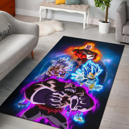 Super Saiyan Colorful Power Rug - Custom Size And Printing