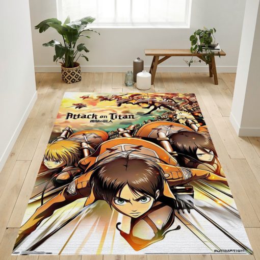 Attack On Titan Anime Rug - Custom Size And Printing