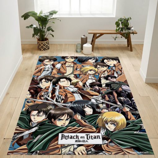 Attack On Titan Collage Rug - Custom Size And Printing