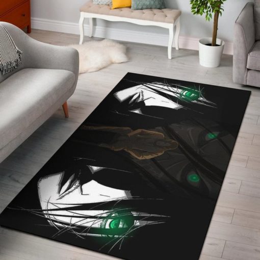 Eren The Titan Form With Green Eyes Artwork Rug - Custom Size And Printing