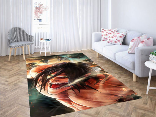 Eren Titan And Scouting Legion Attack On Titan Rug - Custom Size And Printing