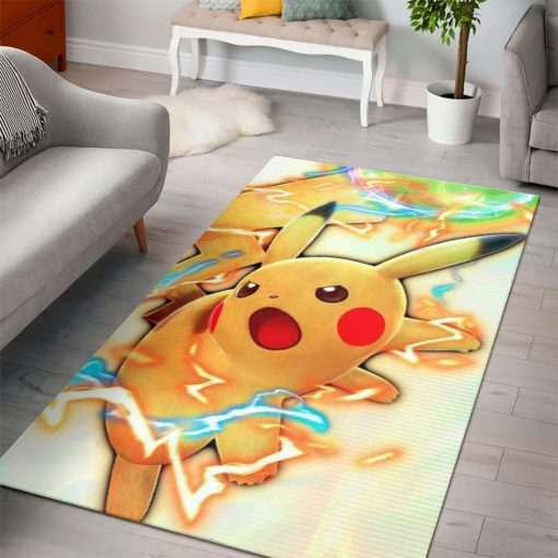 Let'S Go Pikachu Anime Rug - Custom Size And Printing