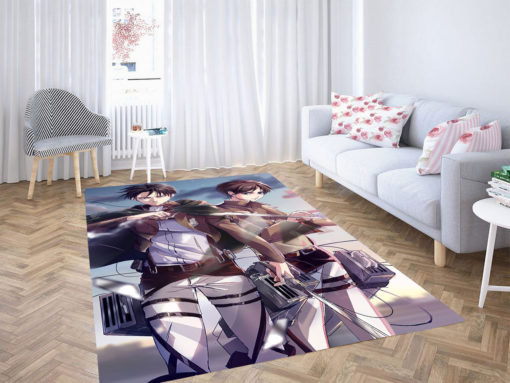 Levi And Eren Attack On Titan Rug - Custom Size And Printing