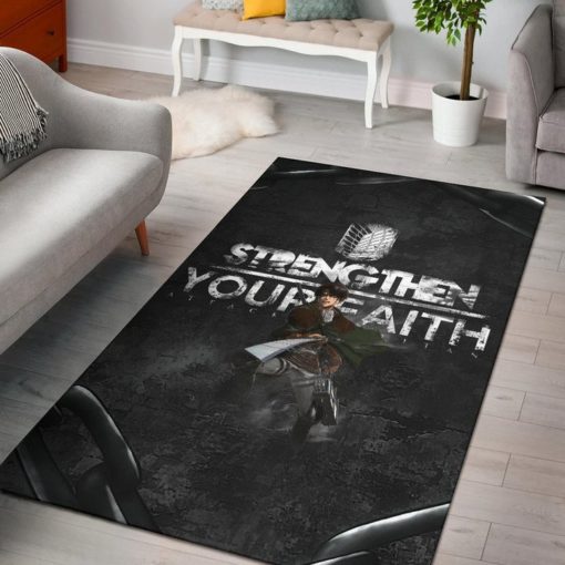 Levi Fighting Strengthen Your Faith Chains Rug - Custom Size And Printing