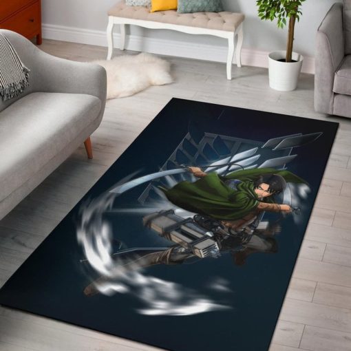 Levi Fighting Wind Blade Metal Wings Of Freedom Rug - Custom Size And Printing