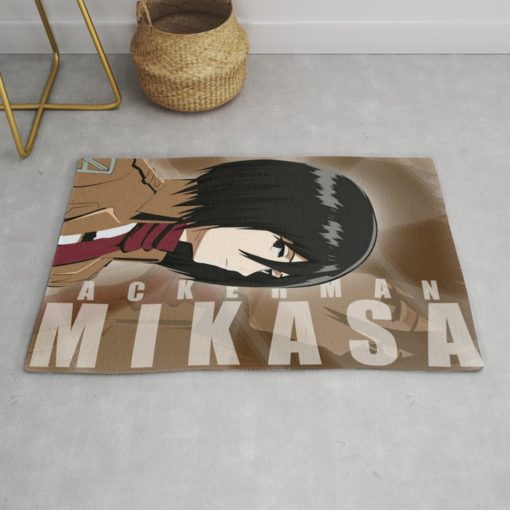 Mikasa Attack On Titan Rug - Custom Size And Printing