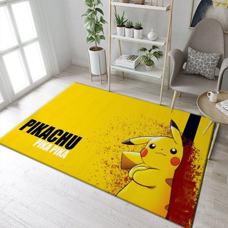 Pikachu Pokemon Anime Rug – Custom Size And Printing