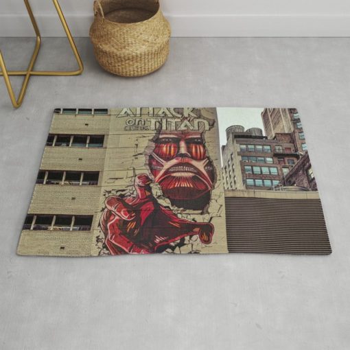 Wall Mural Attack On Titan Rug - Custom Size And Printing