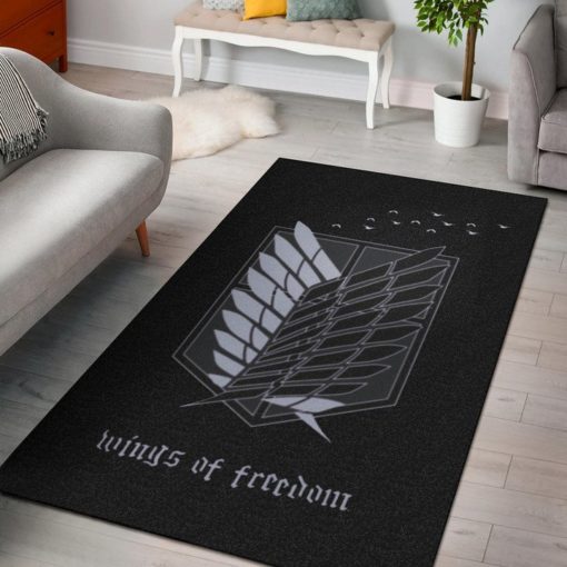Wings Of Freedom Black And White Galaxy Rug - Custom Size And Printing