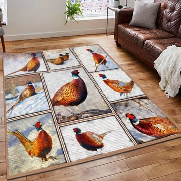 Funny Hunting Cool Printing Floor Mat Carpet Hunting Area Rug Pheasant Hunting Rug