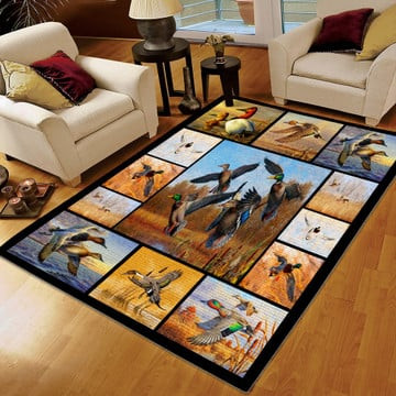 A Righteous Man Goes Hunting Area Rug Hunting Printing Floor Mat Carpet Funny Hunting Rug Hunting Duck Rug