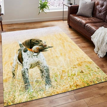 Hunting Area Rug Doggo Rug Funny Hunting Printing Floor Mat Carpet Hunting Dog Rug
