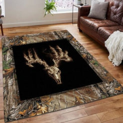 A Righteous Man Goes Hunting Printing Floor Mat Carpet Deer Lover Area Rug Christmas Deer Rug Deer Hunting Rug