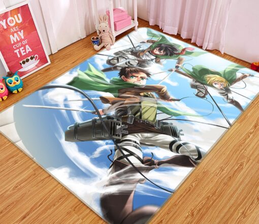 Attack On Titan Rug - 3D Attack On Titan 1057 Anime Non Slip Rug - Custom Size And Printing