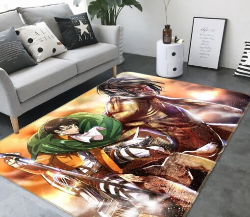 Attack On Titan Rug - 3D Attack On Titan 1804 Anime Non Slip Rug - Custom Size And Printing