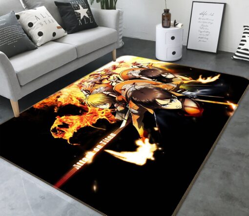 Attack On Titan Rug - 3D Attack On Titan 1638 Anime Non Slip Rug - Custom Size And Printing